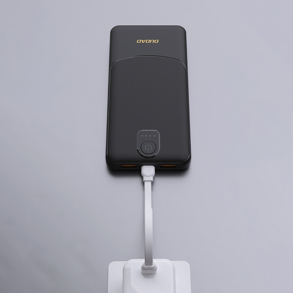 Dudao K10Pro Power Bank 2.4A 20000mAh 2 x USB-A - sort