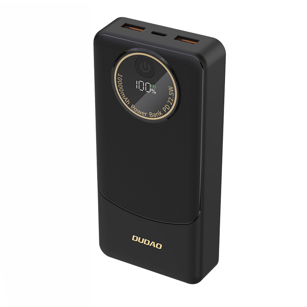 Dudao K12Pro Power Bank 22.5W PD 20000mAh USB-A, USB-C - sort