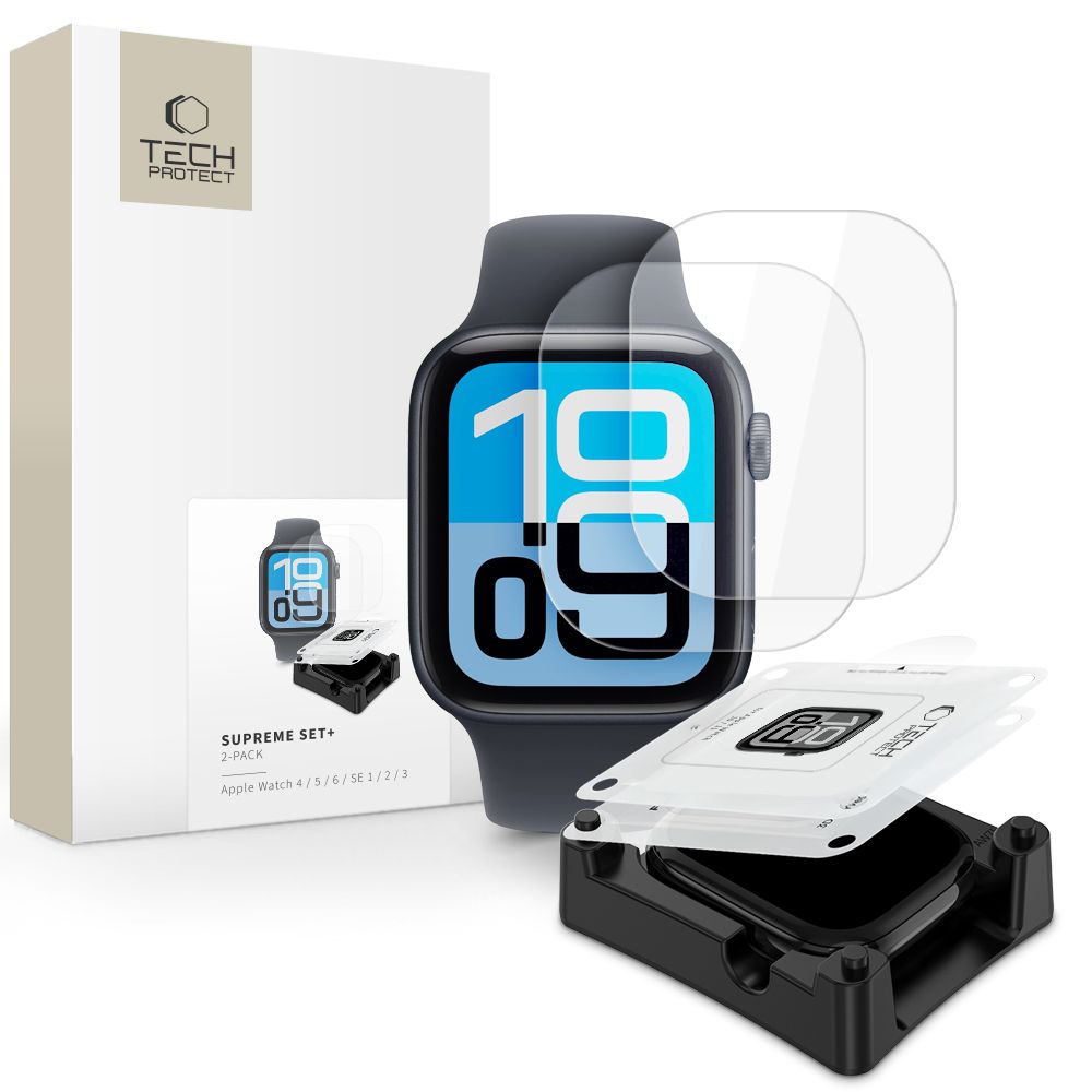 Tech-Protect Supreme Set+ 2-pack hydrogelfolie til Apple Watch 44 mm