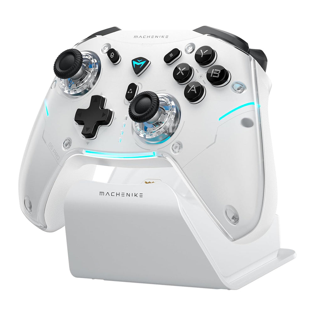 Machenike G5Pro Max trådløs spilkontroller med opladningsstation - hvid