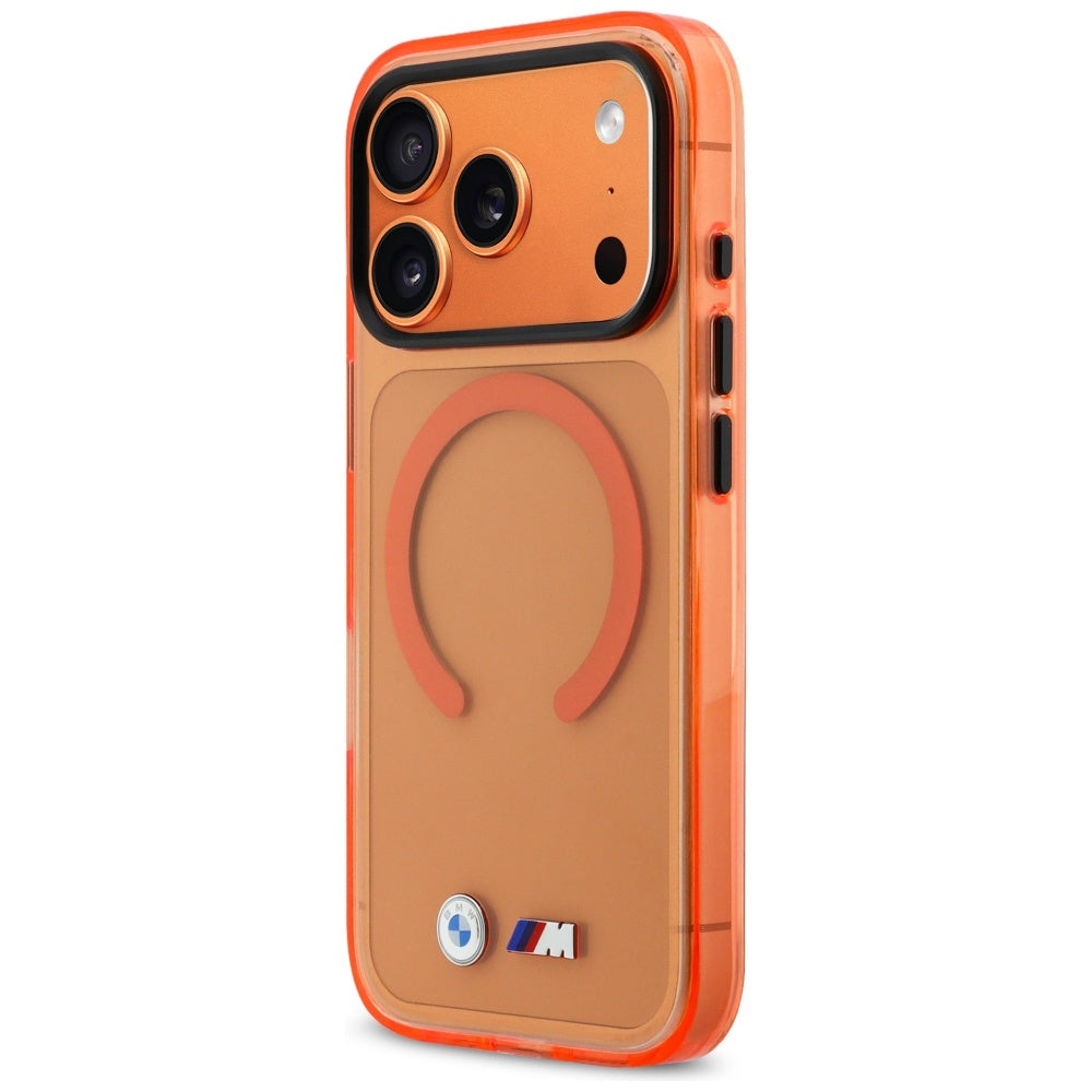 BMW M IML Metal Logos MagSafe Case til iPhone 17 Pro - Pro Orange