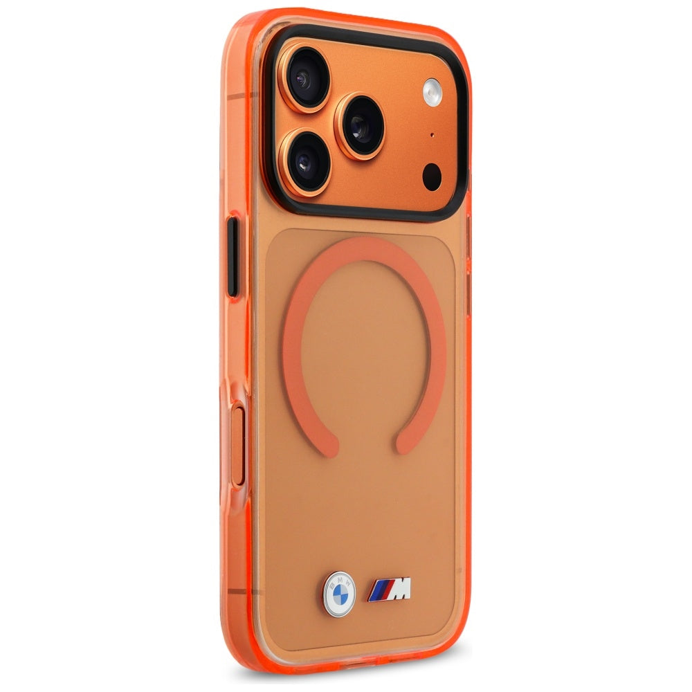 BMW M IML Metal Logos MagSafe Case til iPhone 17 Pro - Pro Orange