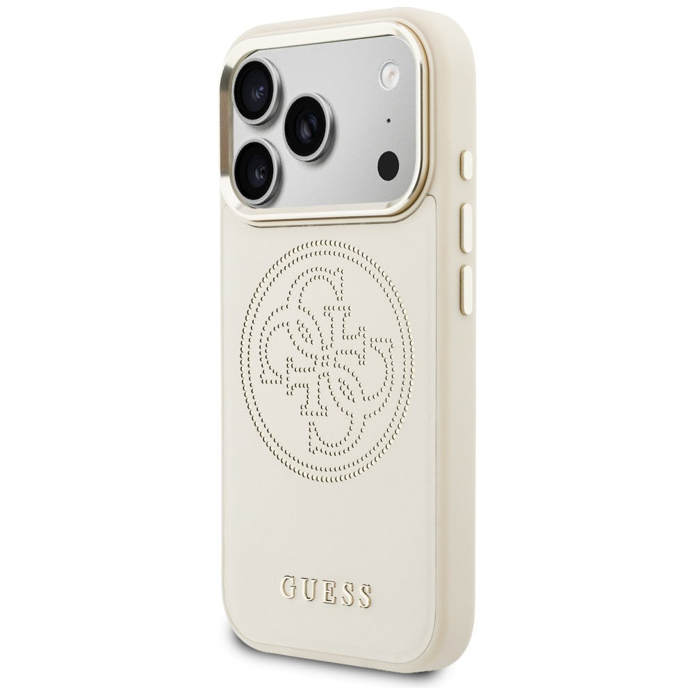 Guess Perforeret 4G MagSafe Case til iPhone 17 Pro - Beige