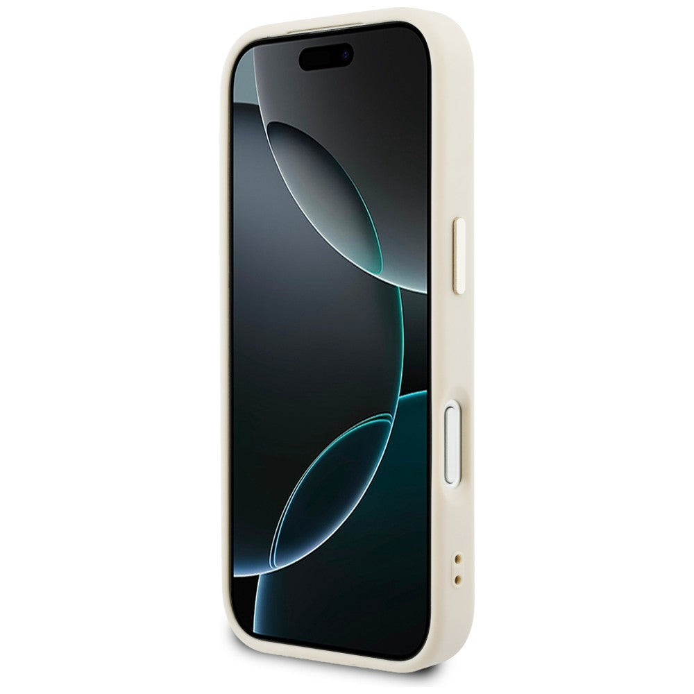 Guess Perforeret 4G MagSafe Case til iPhone 17 Pro - Beige