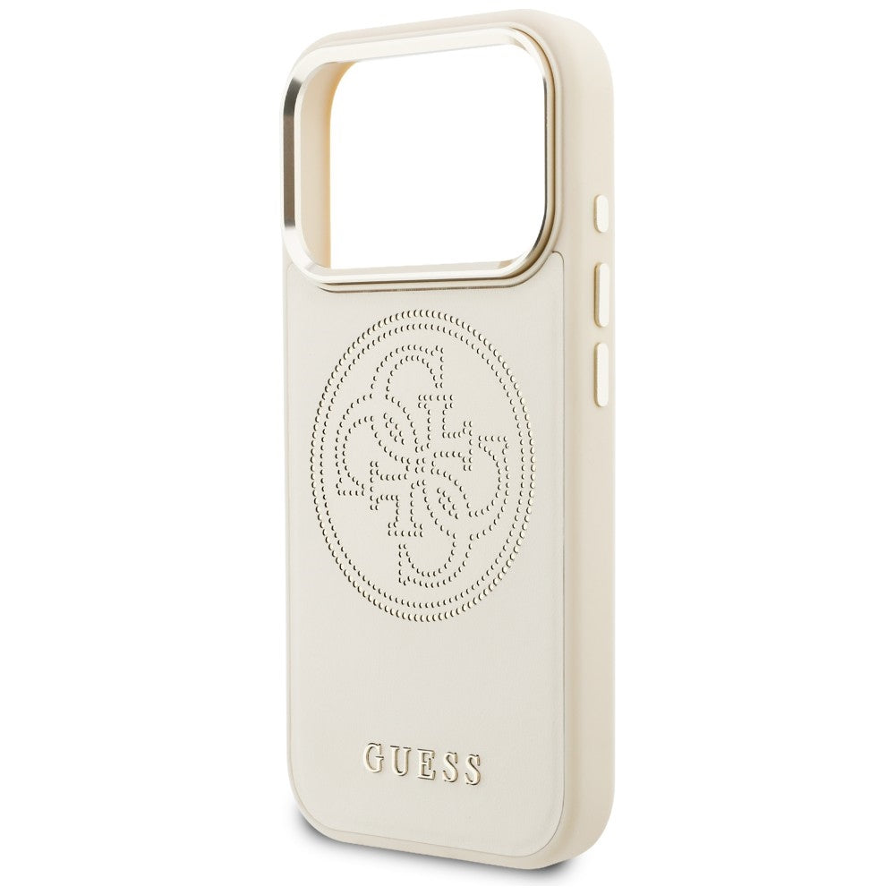 Guess Perforeret 4G MagSafe Case til iPhone 17 Pro - Beige