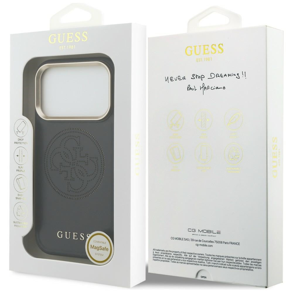 Guess perforeret 4G MagSafe-fodral til iPhone 17 Pro - sort