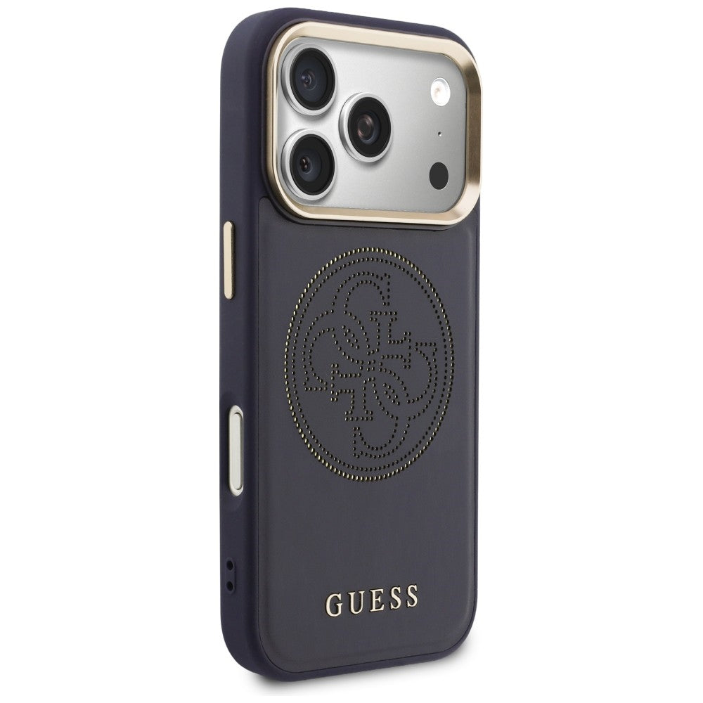 Guess perforeret 4G MagSafe-fodral til iPhone 17 Pro - blå
