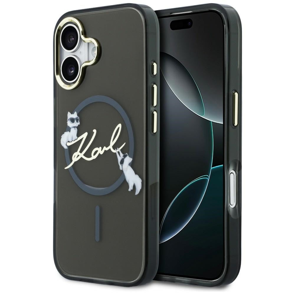 Karl Lagerfeld IML Choupettes Karl Script Logo MagSafe iPhone 17 Case - sort