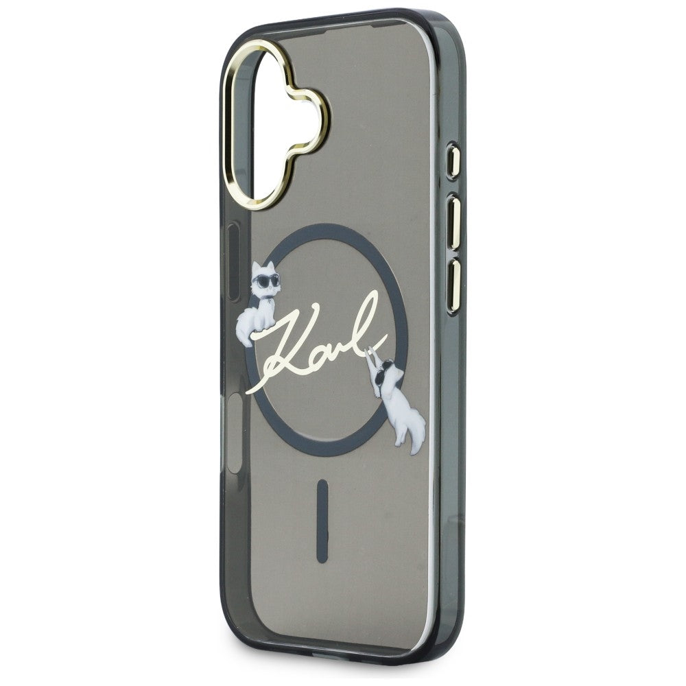 Karl Lagerfeld IML Choupettes Karl Script Logo MagSafe iPhone 17 Case - sort