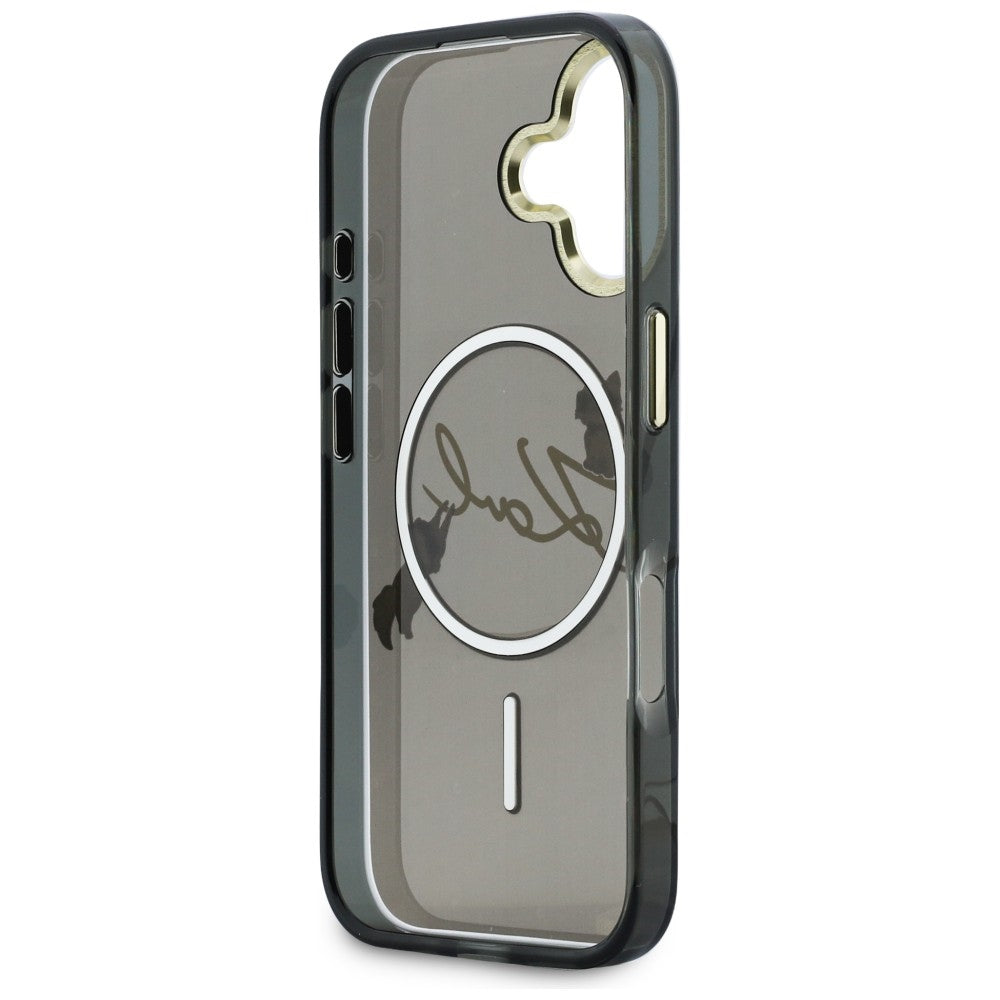 Karl Lagerfeld IML Choupettes Karl Script Logo MagSafe iPhone 17 Case - sort