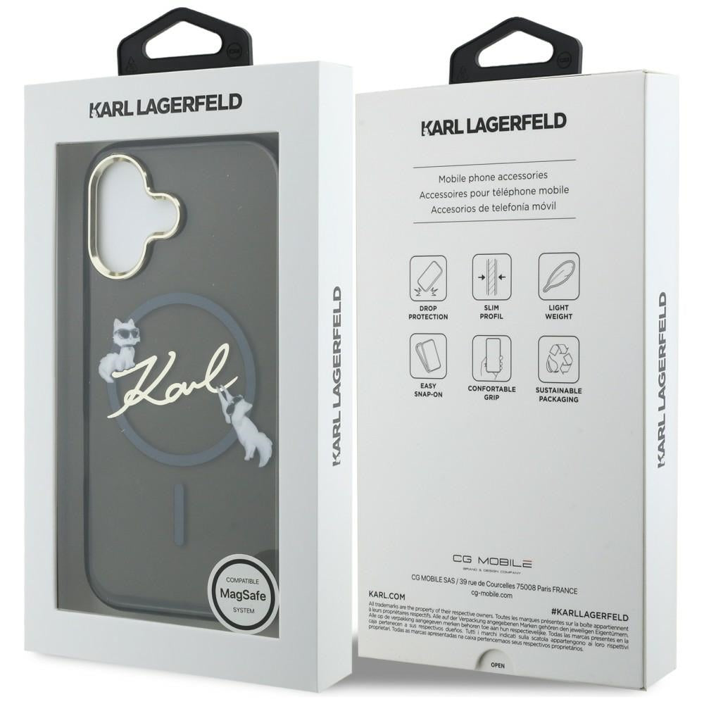 Karl Lagerfeld IML Choupettes Karl Script Logo MagSafe iPhone 17 Case - sort