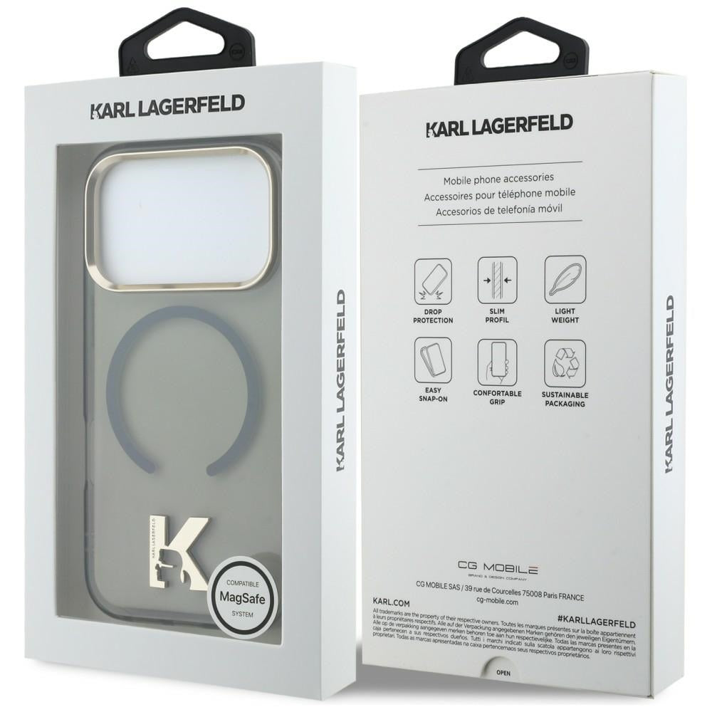 Karl Lagerfeld IML K Head Logo MagSafe Case til iPhone 17 Pro - sort