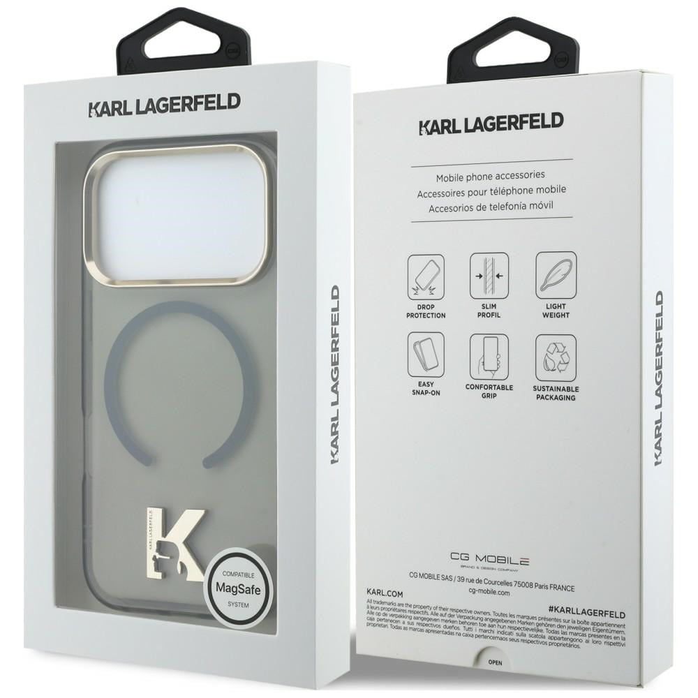 Karl Lagerfeld IML K Head Logo MagSafe Case til iPhone 17 Pro Max - sort