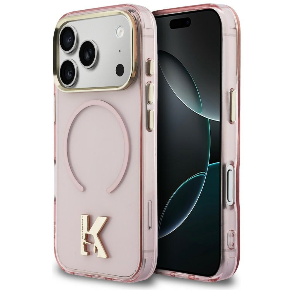 Karl Lagerfeld IML K Head Logo MagSafe Case til iPhone 17 Pro Max - Pink
