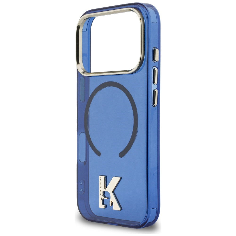 Karl Lagerfeld IML K Head Logo MagSafe Case til iPhone 17 Pro - Blå