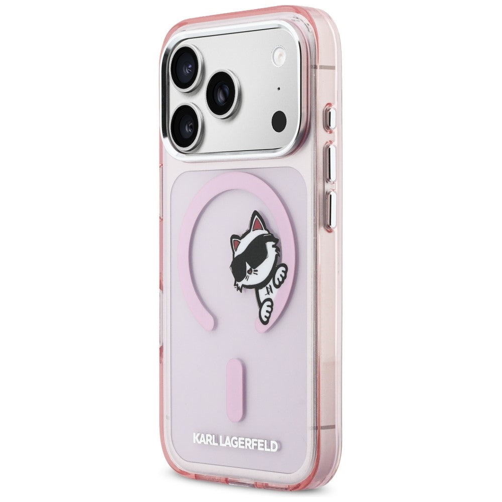 Karl Lagerfeld IML Peekaboo MagSafe Case til iPhone 17 Pro Max - Pink