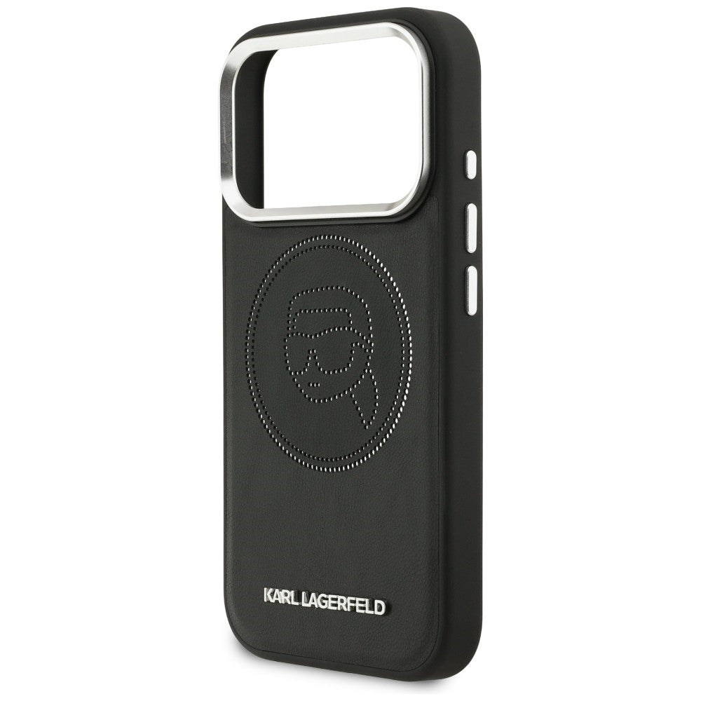 Karl Lagerfeld K Head Point Logo MagSafe Case til iPhone 17 Pro - sort