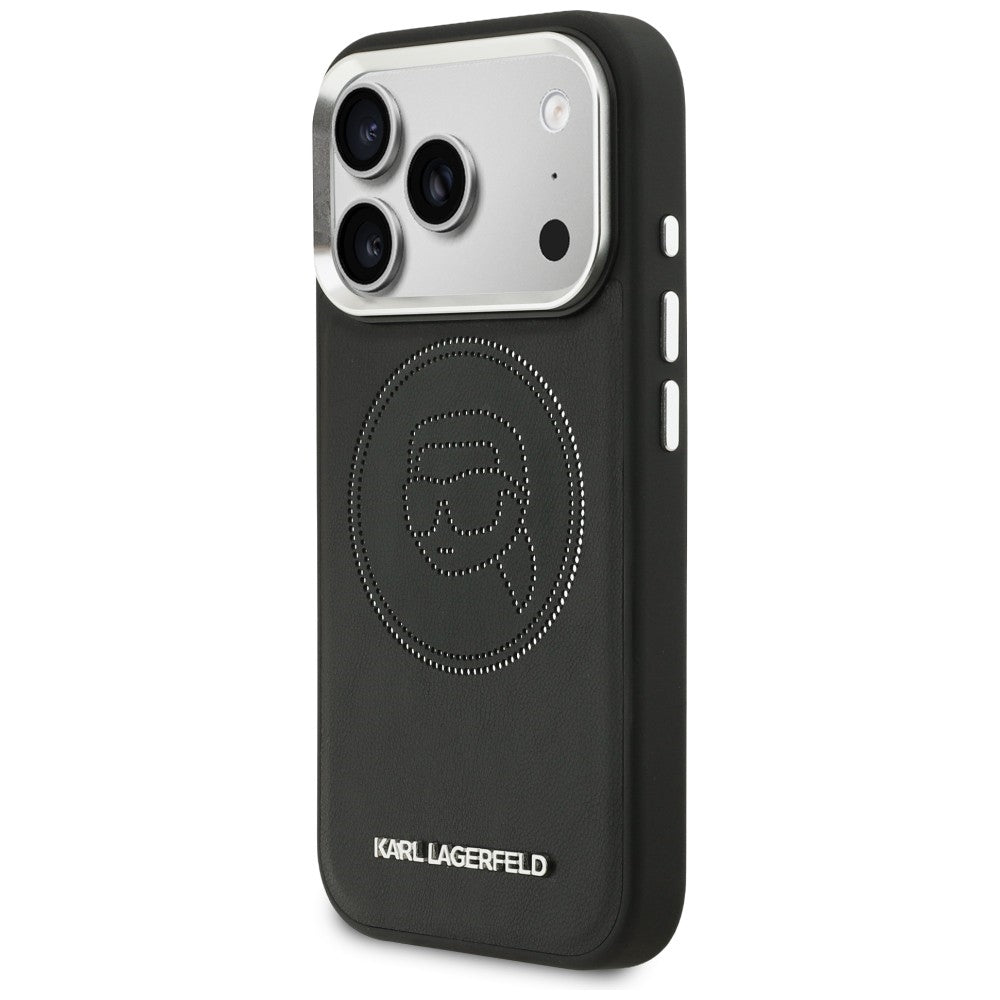 Karl Lagerfeld K Head Point Logo MagSafe Case til iPhone 17 Pro Max - sort
