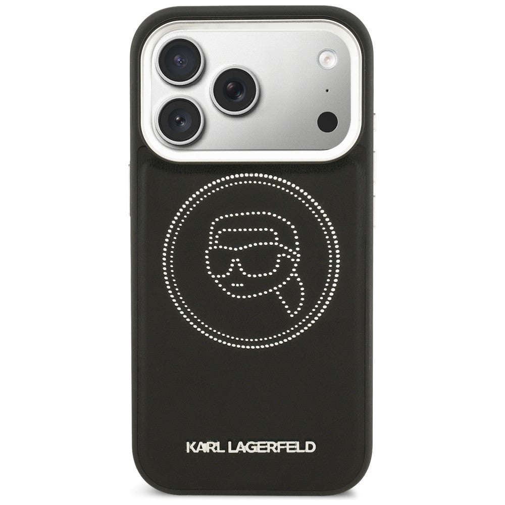 Karl Lagerfeld K Head Point Logo MagSafe Case til iPhone 17 Pro Max - sort