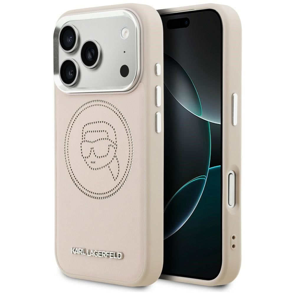 Karl Lagerfeld K Head Point Logo MagSafe Case til iPhone 17 Pro - Pink
