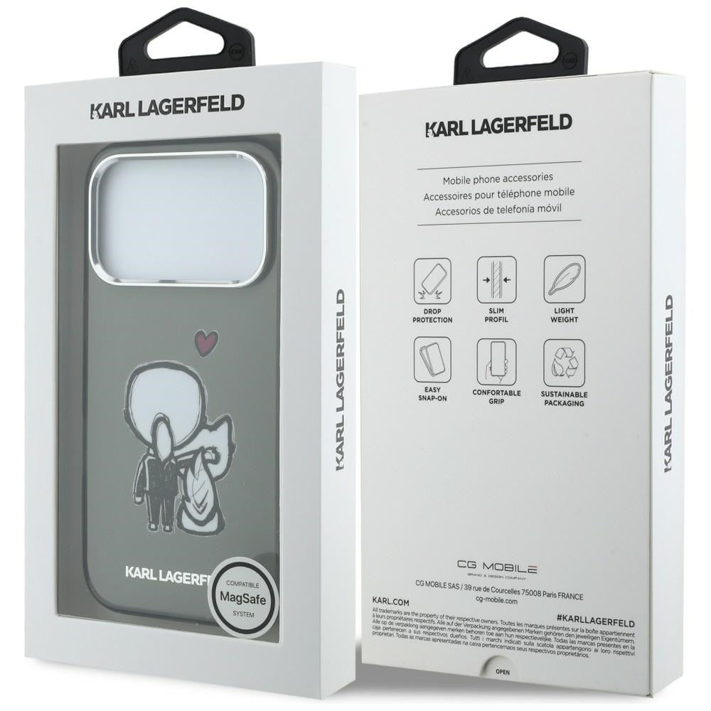 Karl Lagerfeld Karl & Choupette MagSafe bagtilhæng til iPhone 17 Pro - sort