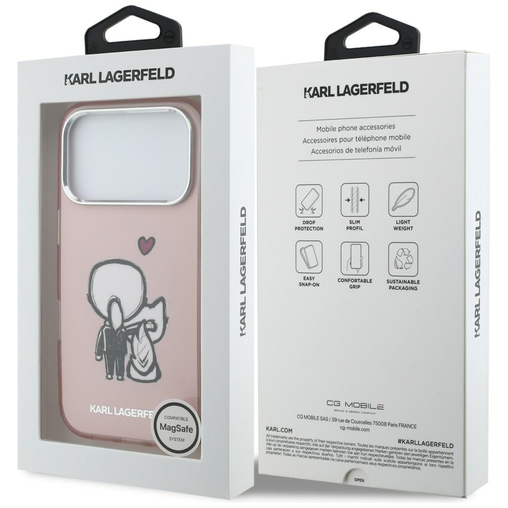 Karl Lagerfeld Karl & Choupette MagSafe bagtilhæng til iPhone 17 Pro Max - Pink