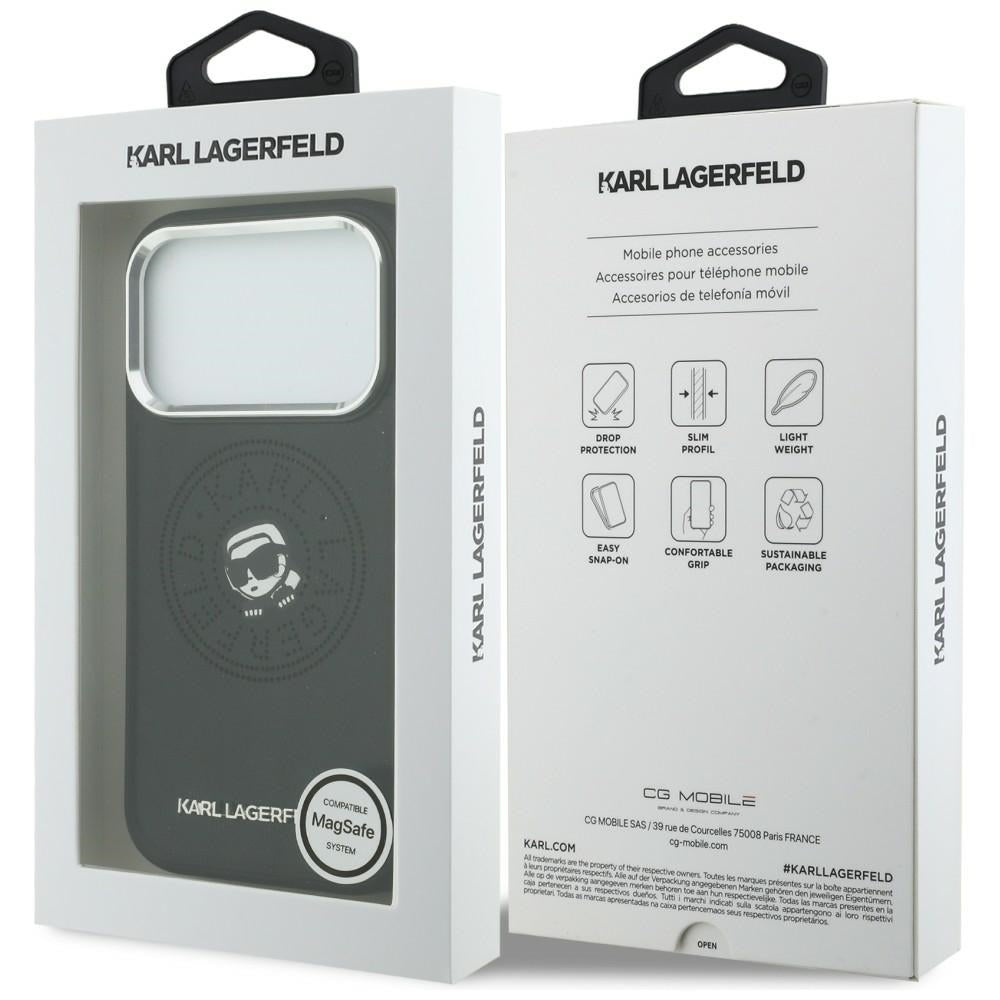 Karl Lagerfeld Point & Karl Sketch MagSafe Case til iPhone 17 Pro Max - sort