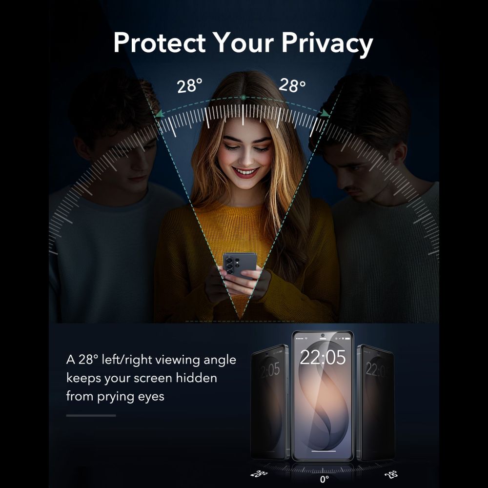 ESR UltraFit Armorite Privacy tempereret glas til Samsung Galaxy S26 Ultra