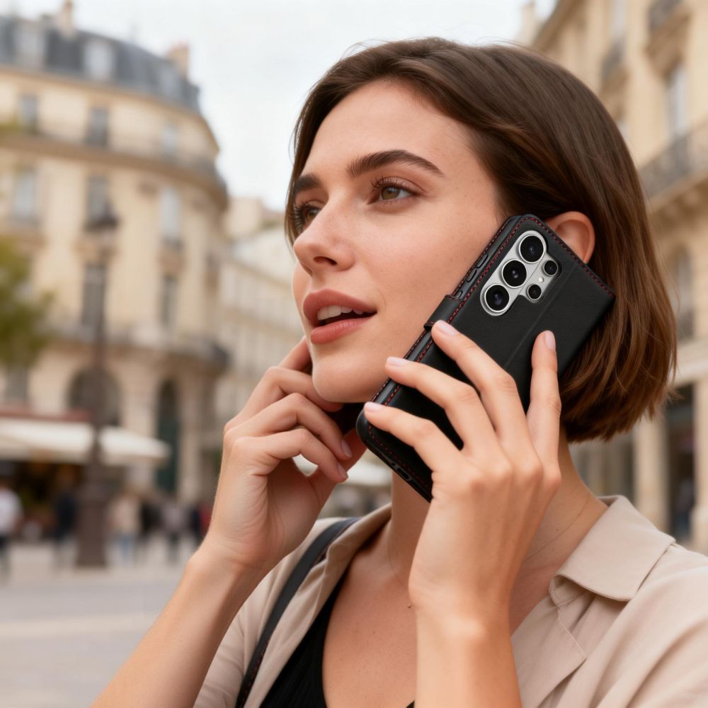 Tech-Protect Wallet Case til Samsung Galaxy S26 Ultra - sort og rød