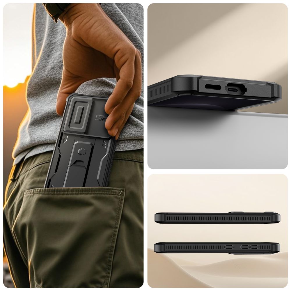 Tech-Protect Kevlar Cam+ Case til Samsung Galaxy S26 - sort