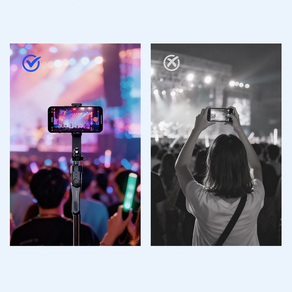 Selfie stick Orico SPM175 tripod 1/4" for phone camera with 360 degree rotation Bluetooth 5.2 - black
