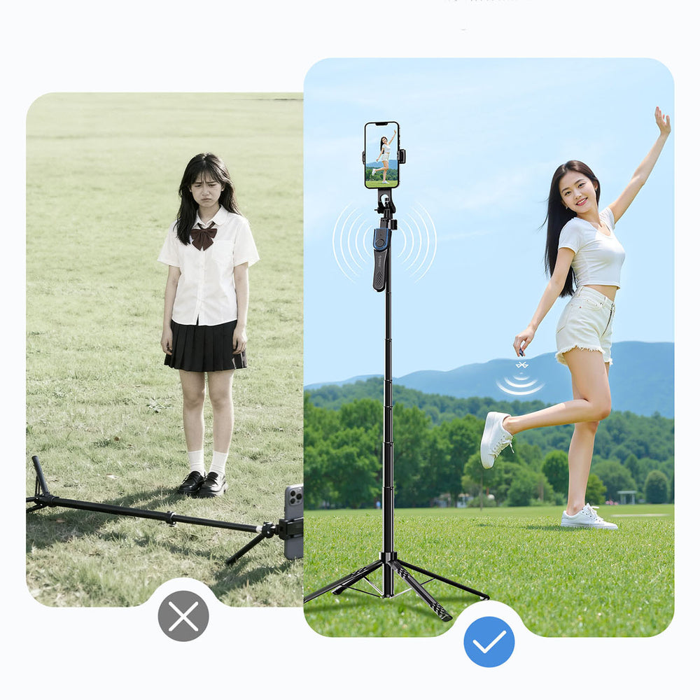 Selfie stick Orico SPN185 1/4" tripod for phone camera with 360 degree rotation Bluetooth 5.2 - black