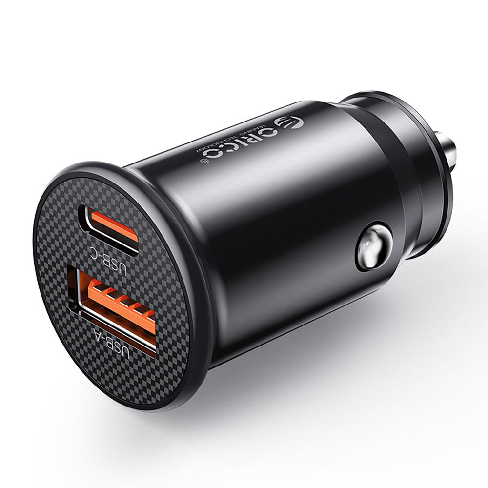 Orico PowerMini 30W USB-C + USB-A Car Charger - Black