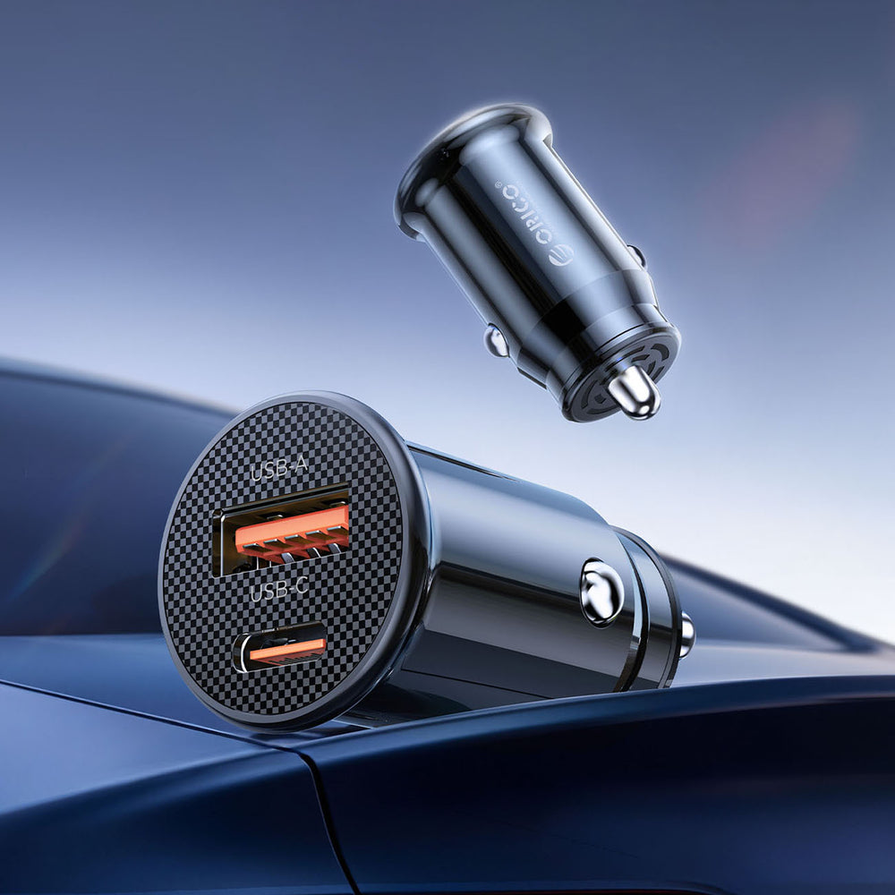 Orico PowerMini 30W USB-C + USB-A Biloplader - sort