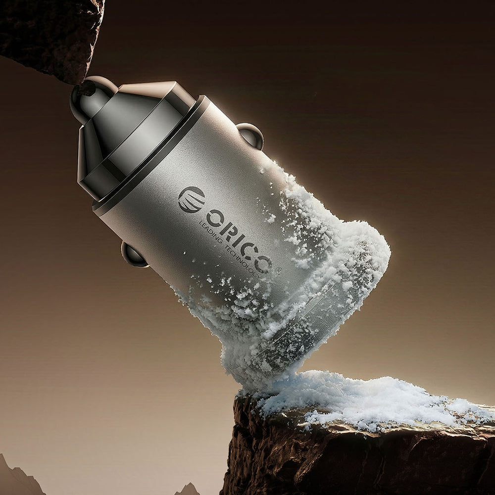 Orico MiniRing Pro 45W USB-A + USB-C Car Charger - Silver