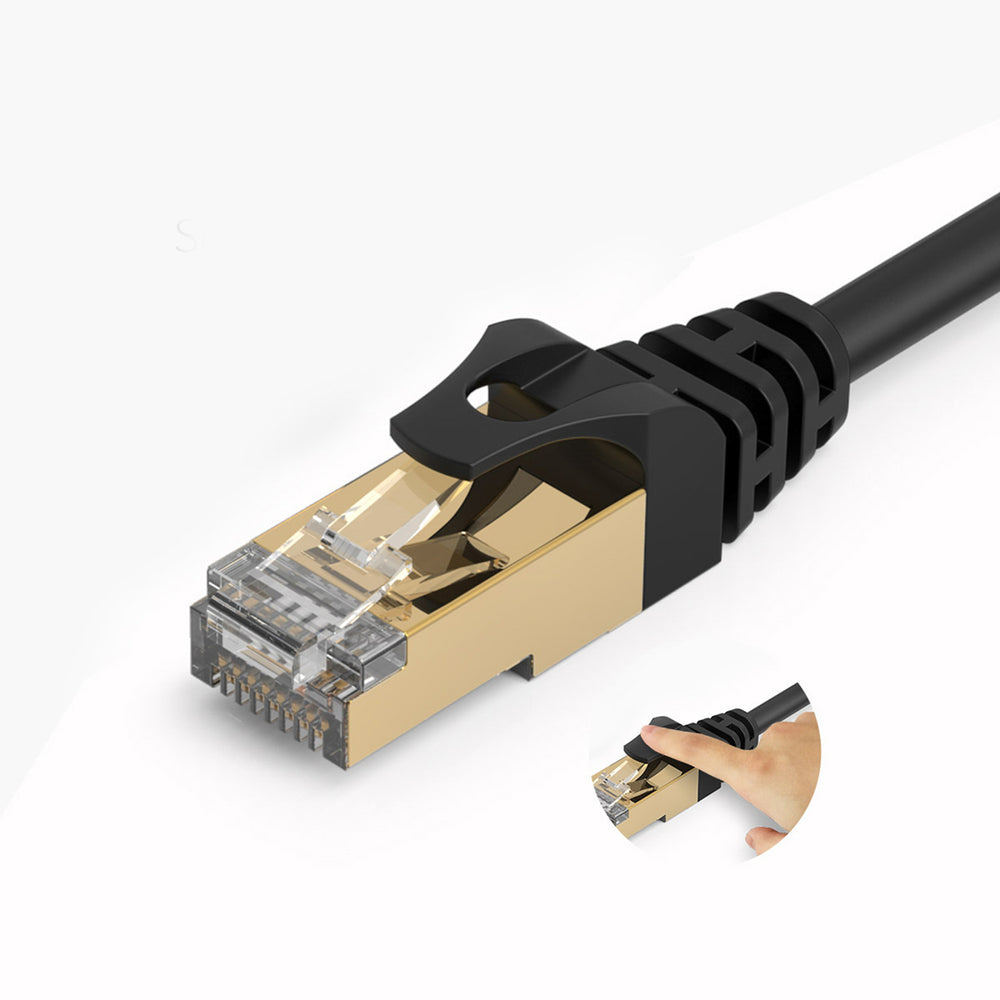 Orico PUG-C7 CAT7 10Gbps RJ45 Ethernet Network Cable Internet LAN Round 0.5m - Black