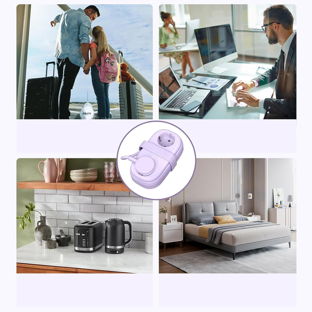 Orico AP3 20W GaN 5in1 Power Strip 2x AC + 2x USB-A + 1x USB-C - Purple