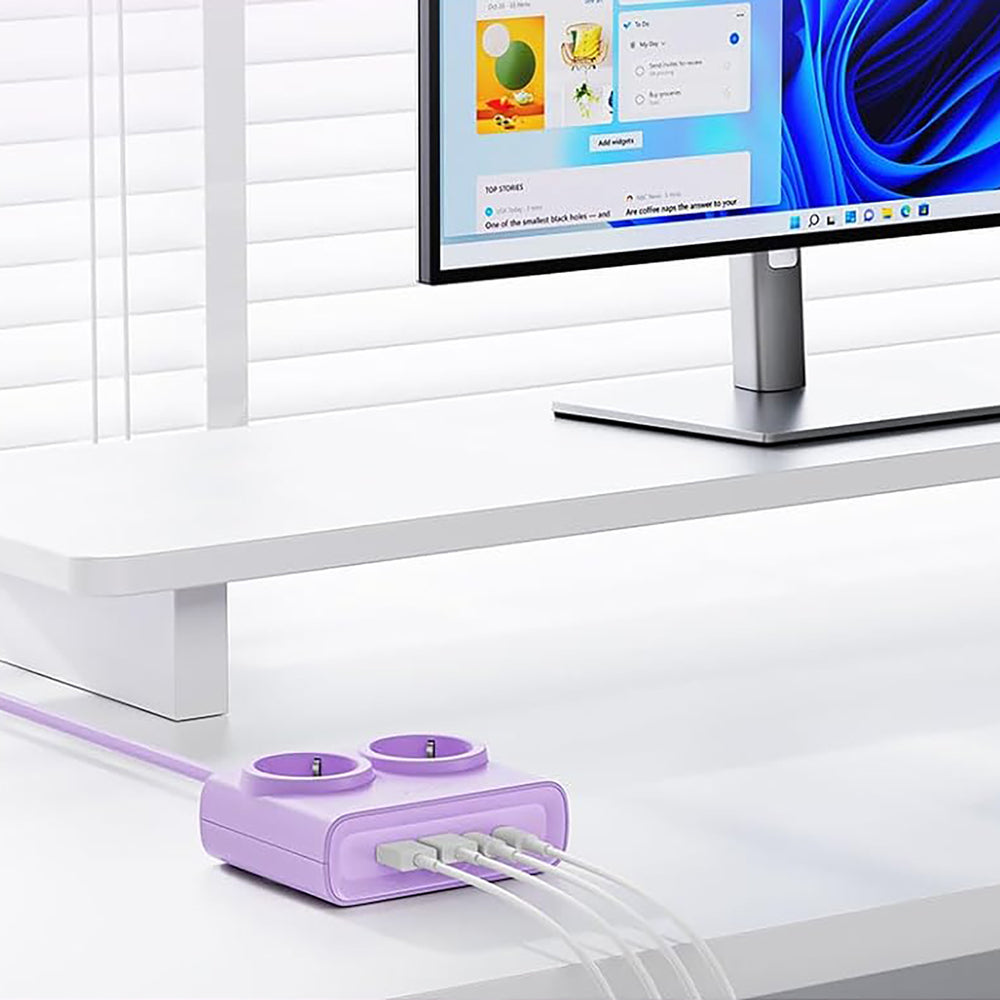Orico PDC25 25W 6in1 Power Strip 2x AC + 2x USB-A + 2x USB-C - Purple