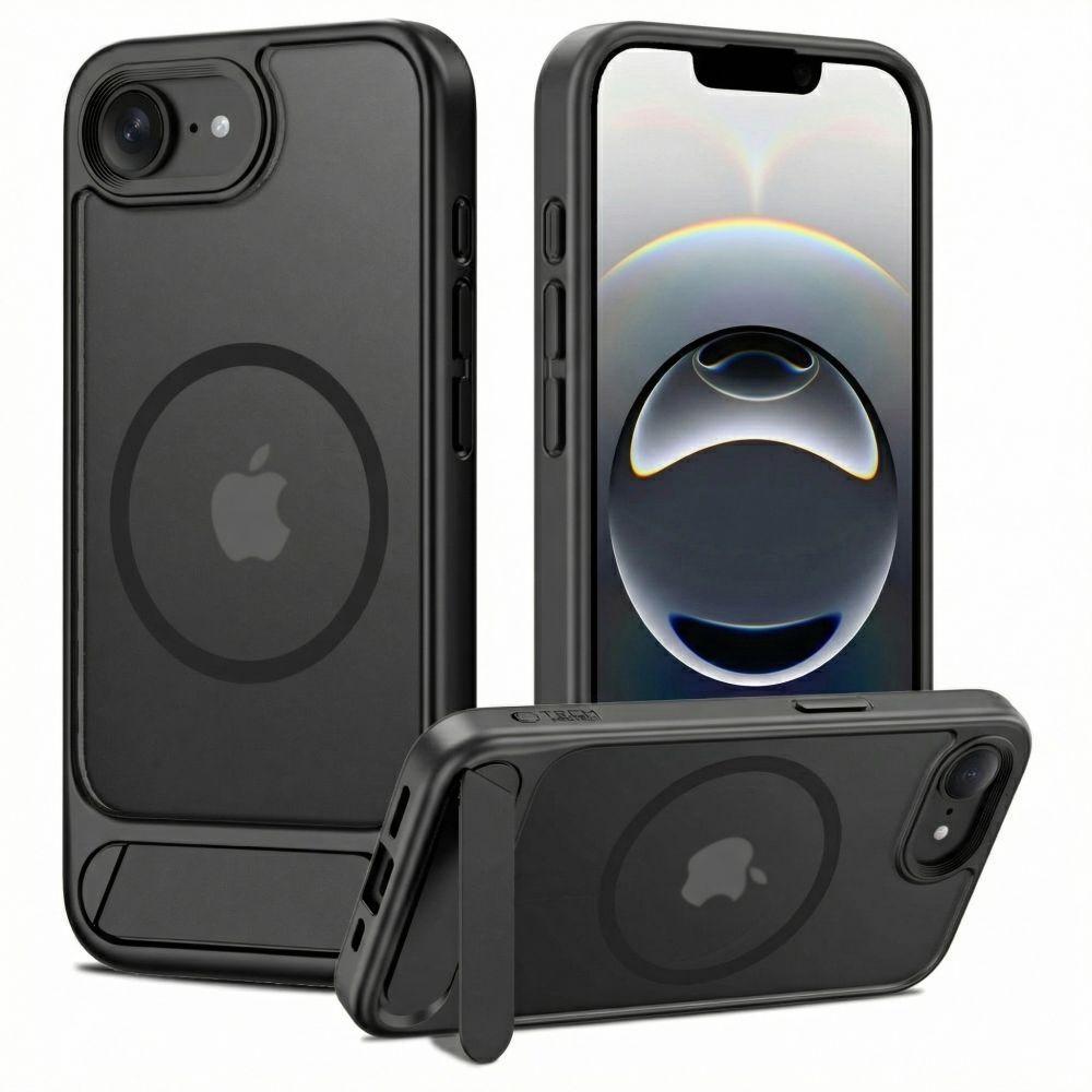 Tech-Protect MagRack MagSafe Case til iPhone 16E / 17E - sort