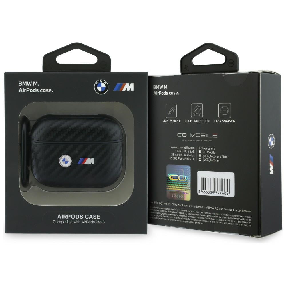BMW Carbon Metal Logo Case til AirPods Pro 3 - sort