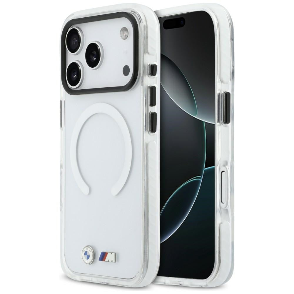 BMW M IML Shockproof Metal Logos MagSafe Case til iPhone 17 Pro Max - Gennemsigtig