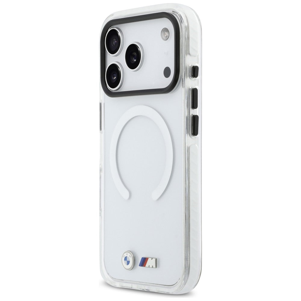 BMW M IML Shockproof Metal Logos MagSafe Case til iPhone 17 Pro Max - Gennemsigtig