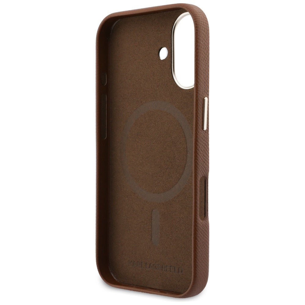 Karl Lagerfeld Karl Head Logo MagSafe Case til iPhone 17 - Brunt