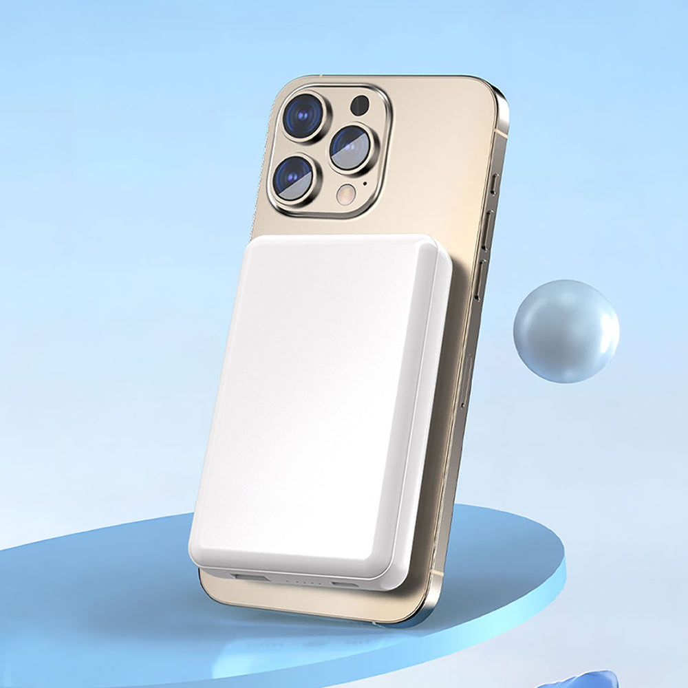 Dudao K14S Magnetisk Power Bank 20W 5000mAh 1x USB-A 1x USB-C - Hvid