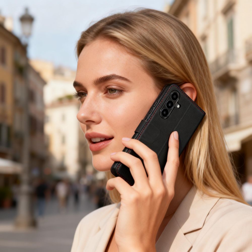 Tech-Protect Wallet Case til Samsung Galaxy A57 5G - sort og rød