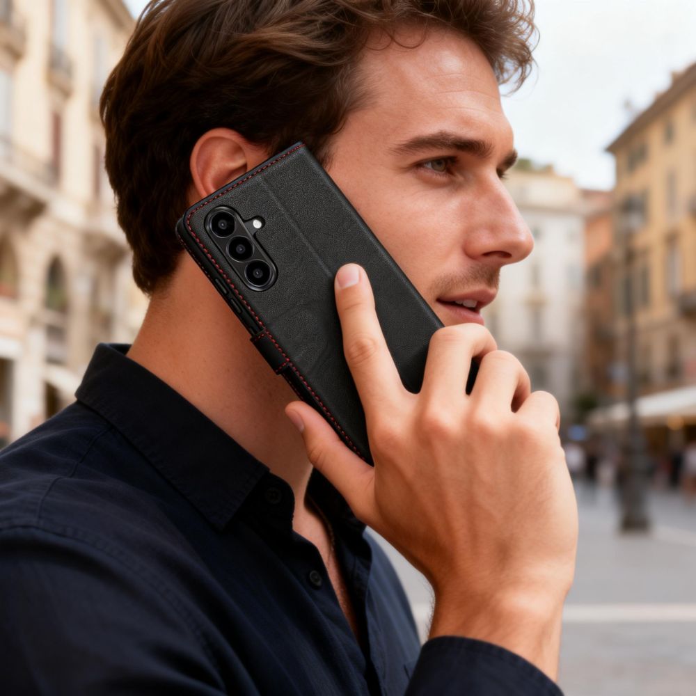 Tech-Protect Wallet Case til Samsung Galaxy A57 5G - sort og rød