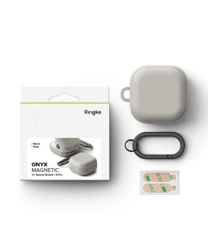 Ringke Onyx Magnetic Case til Samsung Galaxy Buds 4 / 4 Pro - Grå