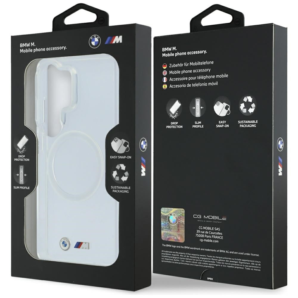 BMW IML slagsikret metal logo MagSafe Case til Samsung Galaxy S26 Ultra - Transparent