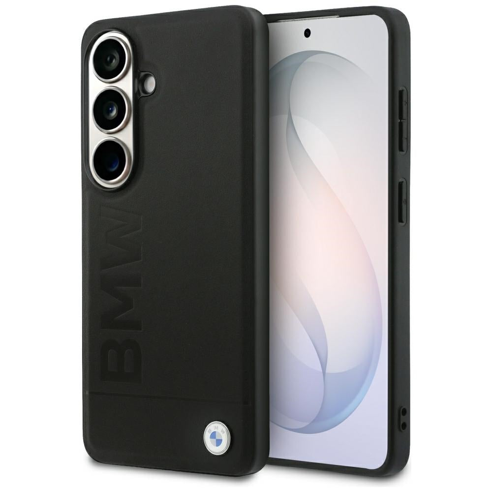 BMW læder Hot Stamp MagSafe Case til Samsung Galaxy S26 - sort
