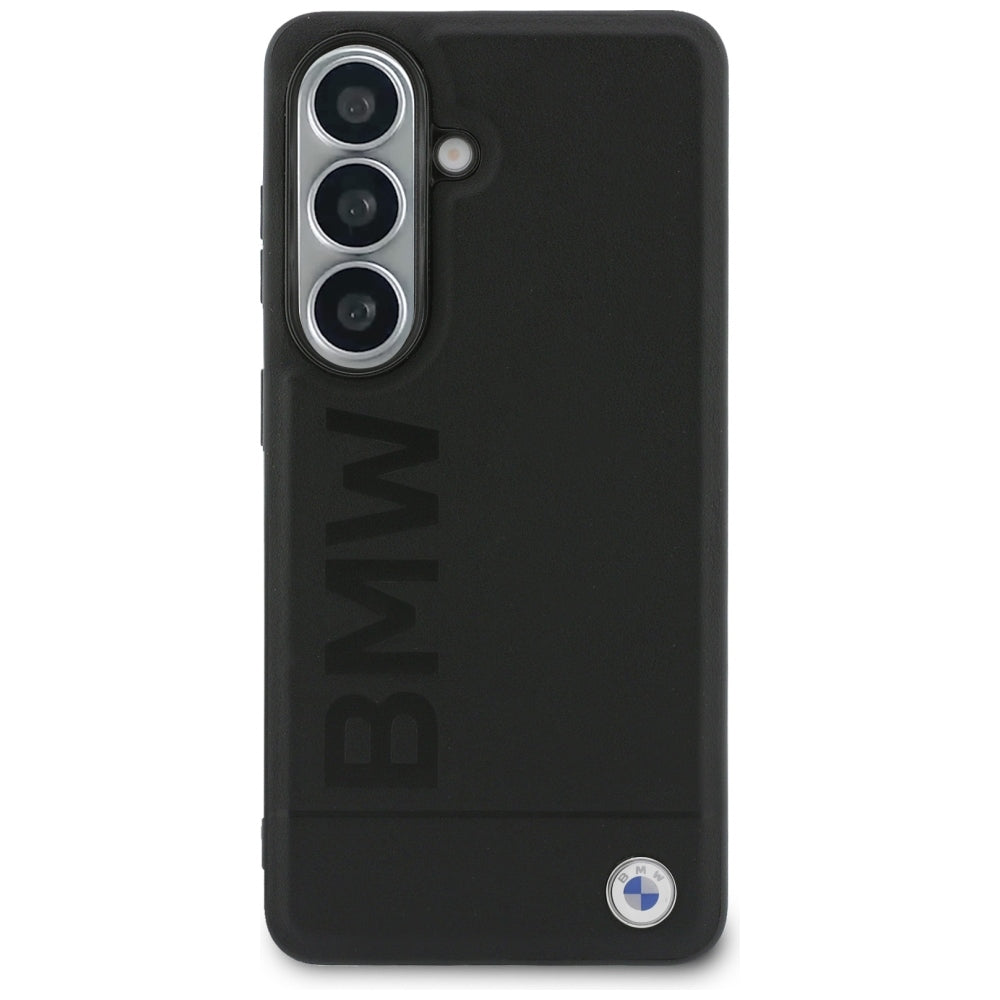 BMW læder Hot Stamp MagSafe Case til Samsung Galaxy S26 - sort